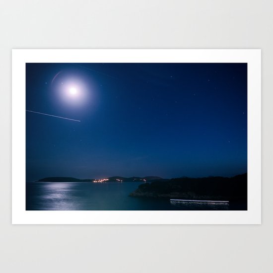 Dubrovnik Night Traffic Art Print