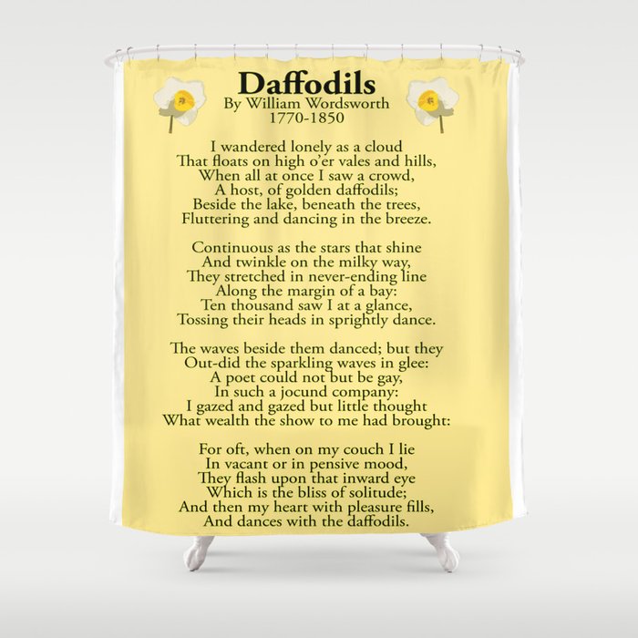 Daffodils. By William Wordsworth 1770-1850. Shower Curtain