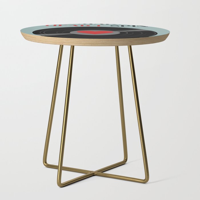 You make my heart spin | Vinyl Record Side Table