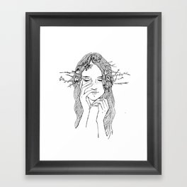 close your eyes, then you will see Framed Art Print