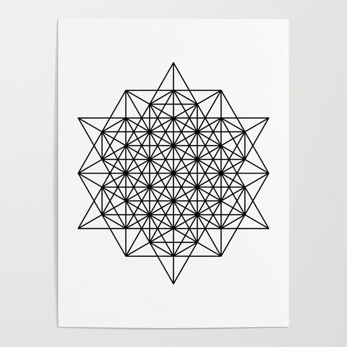Star Tetrahedron Sacred Geometry Void Theory Poster By Elfina Society6