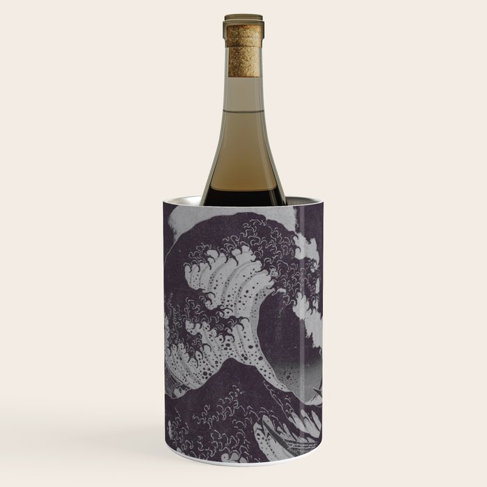 The Great Wave off Kanagawa Black and White Wine Chiller by Photography by Anthony Londer Society6