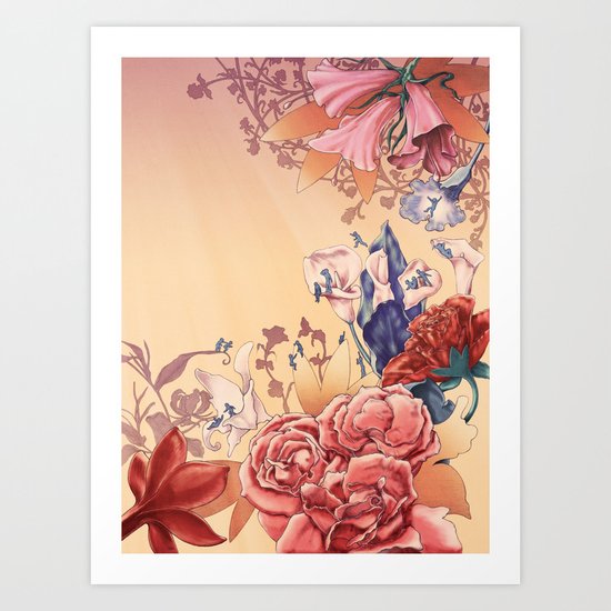 The flowers Art Print