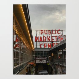 Seattle Public Market Center Poster