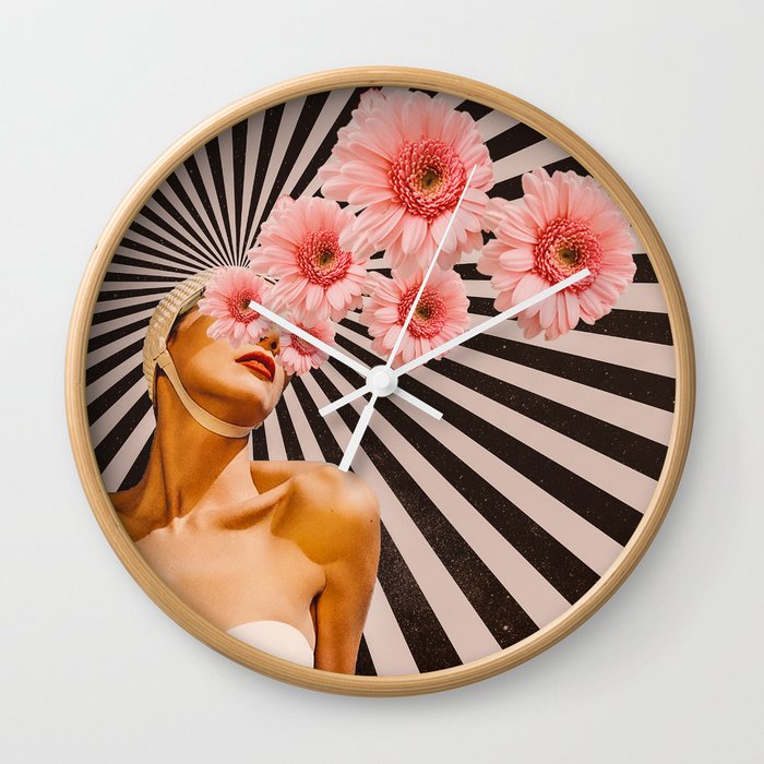 Blossom flower girl Wall Clock