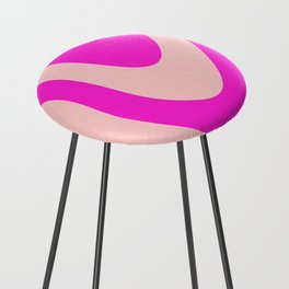 Magenta and Pink Zebra Abstract Marble Pattern Design Counter Stool
