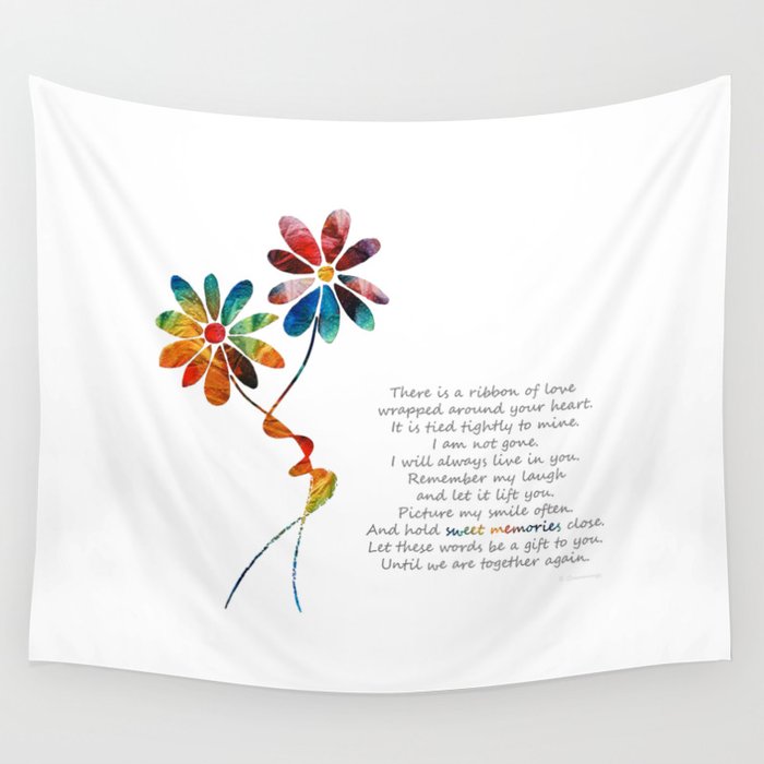 Ribbon Of Love Grief And Sympathy Art Wall Tapestry
