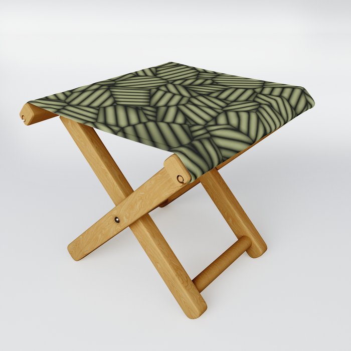 Tropical Nature Pattern with Leaves Folding Stool