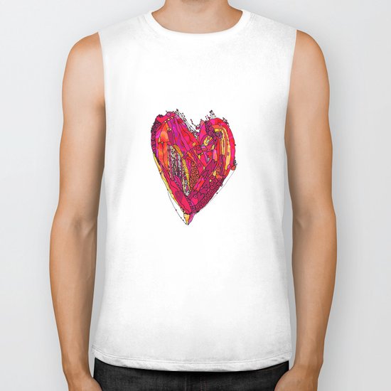 Funky Heart Biker Tank