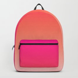 Gradient Ombre Living Coral Millennial Plastic Pink Pattern Peachy Orange Soft Trendy Cute Texture Backpack