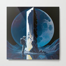 The Monolith Metal Print | Monolith, Watercolor, Black, Monolithonmoon, Mcfarlane, Moonsurface, 2001, Graphicdesign, Ashleywood, Extraterrestrial 