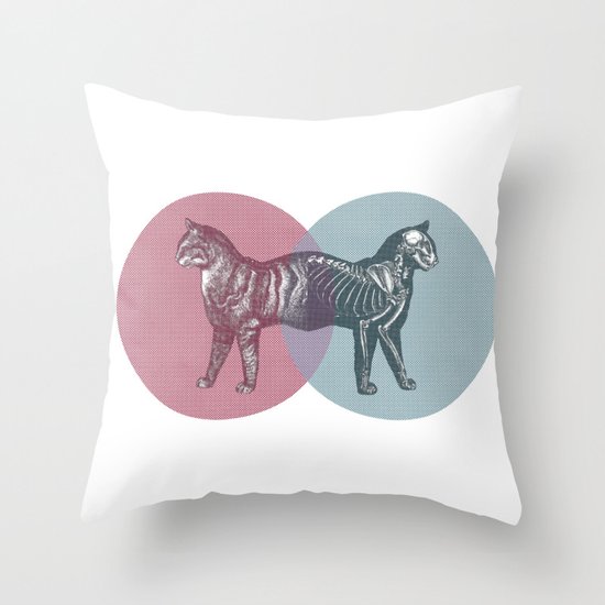 In which the cat is dead and alive Throw Pillow