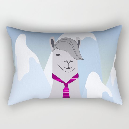 Lama Hipster Design Rectangular Pillow