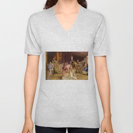 Shearing the Rams by Tom Roberts (1890) V Neck T Shirt