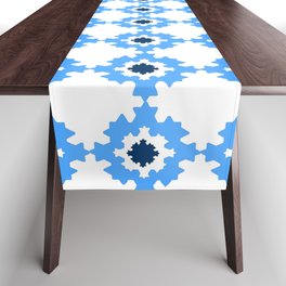 new optical pattern 91 : koch snowflake Table Runner