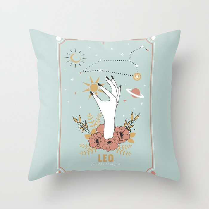 Leo Zodiac Series Throw Pillow