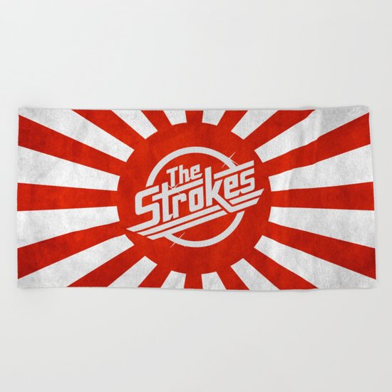 The Strokes Logo Welcome To Japan Beach Towel