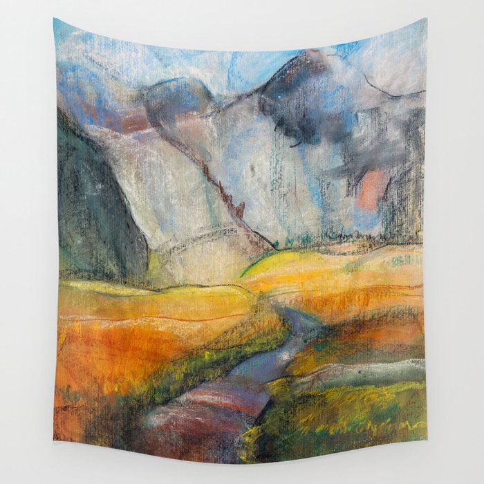 Yosemite Mountain Cliffs Wall Tapestry