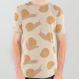 Retro Snail Pattern All Over Graphic Tee