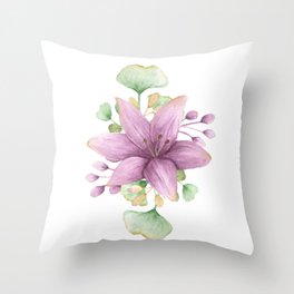 Little Lily-Gingko Print Solo Throw Pillow
