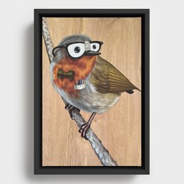 Nerd Bird Framed Canvas