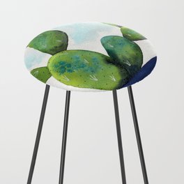 Prickly Pear in Blue Counter Stool