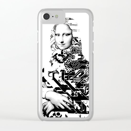 Mona Lisa Platina 1 Clear iPhone Case