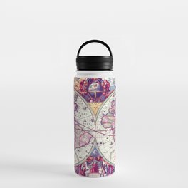 Old Map World Water Bottle