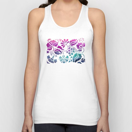 Vintage Floral Unisex Tank Top
