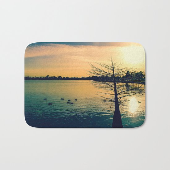 Going Home (Winter Lake at Dusk) Bath Mat