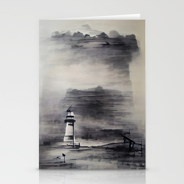Lighthouse Abstract Aesthetic No2 Stationery Cards