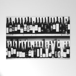 Wine Bottles in Black And White #decor #society6 #buyart Welcome Mat