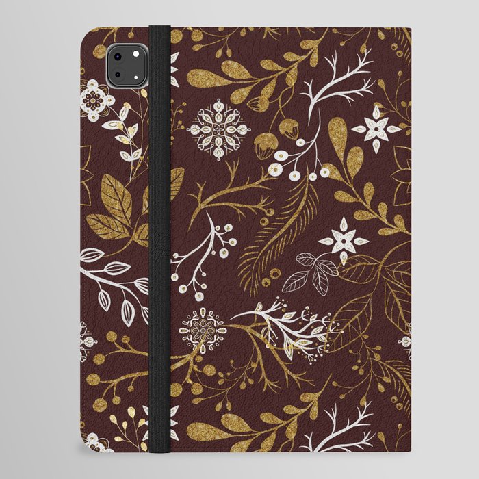 Pastel Wild Flower Folk Pattern iPad Folio Case