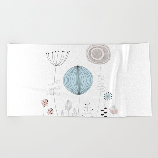 The summer garden Beach Towel