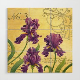 Purple Iris Wood Wall Art