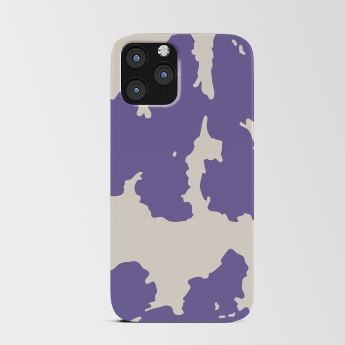 Retro Purple Cowhide Spots iPhone Card Case