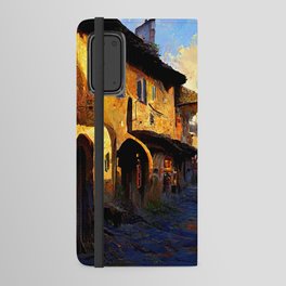 Walking through a medieval Italian village Android Wallet Case