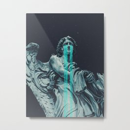 Angel Came Metal Print | Marble, Mystery, Retrofuturism, Angel, Dark, Cyan, Frankmoth, Statue, Vaporwave, Surreal 