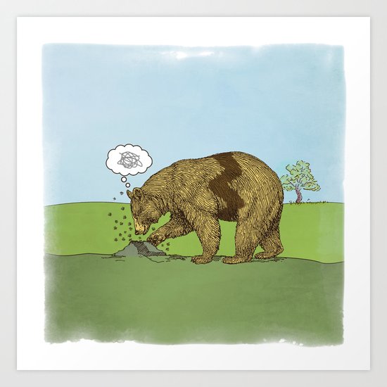 Charlie Brown Bear Art Print