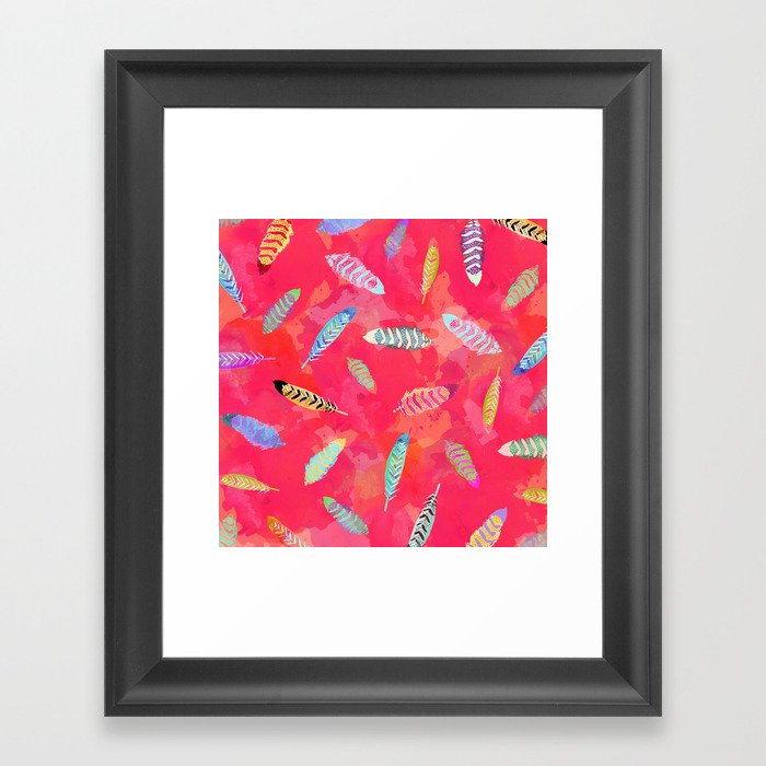 Sunset Feathers Framed Art Print