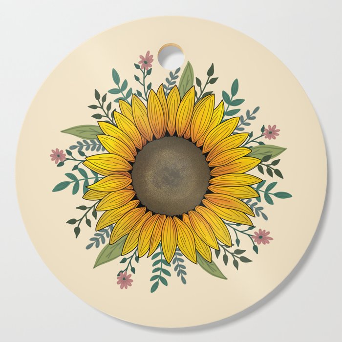 Aesthetic Sunflower  Cutting Board