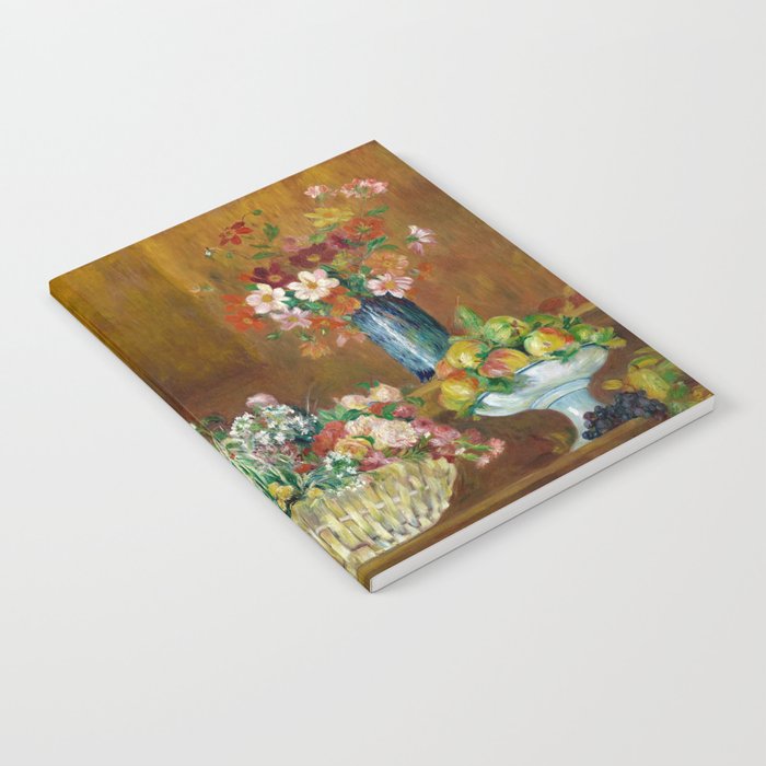 Still Life with Flowers and Fruit by Pierre-Auguste Renoir Notebook
