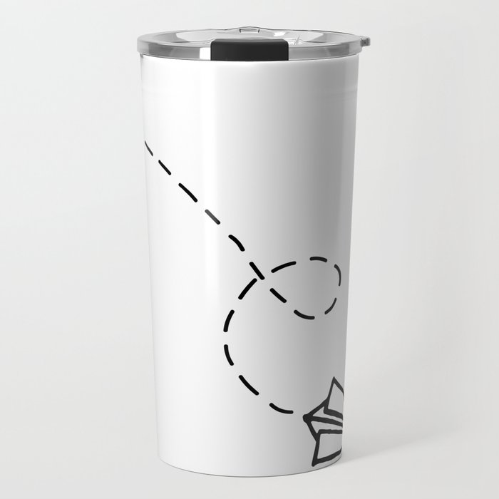Send It // Simple Paper Airplane Drawing Travel Mug