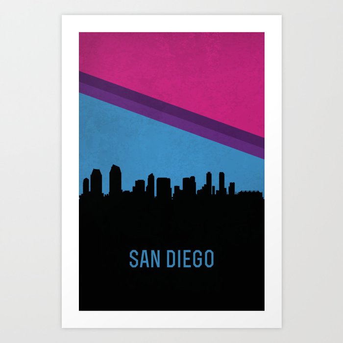 San Diego Skyline Art Print