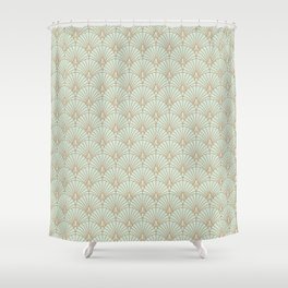 Art Deco fan pattern Shower Curtain