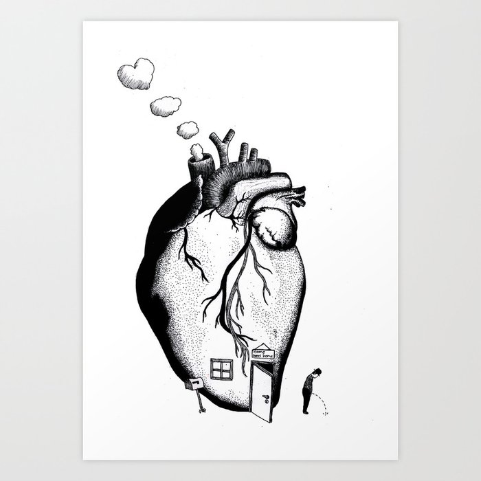 Home Is Where The Heart Is Art Print By Altidkaer Society6
