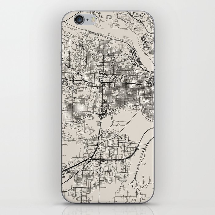 USA, Little Rock city map iPhone Skin
