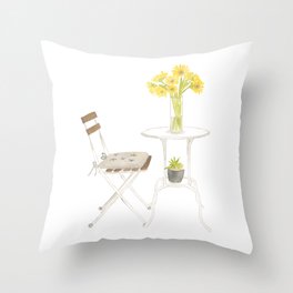 Sunflowers in the Morning  Throw Pillow