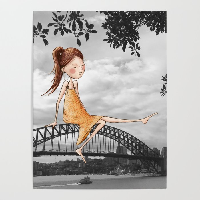 Sydney Love | Little Miss Mindfulness on Harbour Bridge Poster