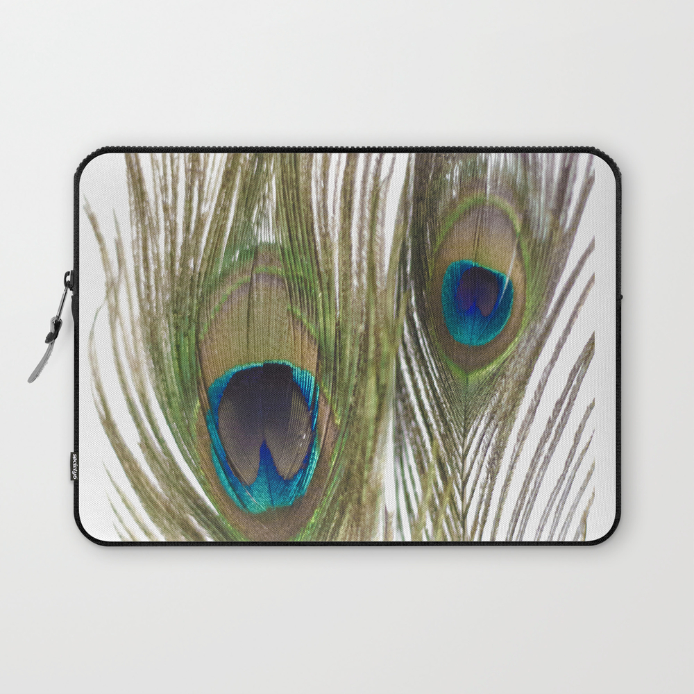 Peacock Feathers Laptop Sleeve by bluelemonshots